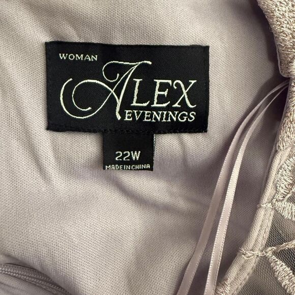 ALEX EVENINGS Plus Size A-Line Dress With Lace Mock Jacket, NWT! Size 22W - Picture 8 of 8